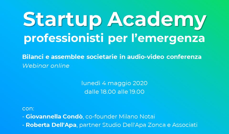 Startup Academy - Professionisti per l'emergenza