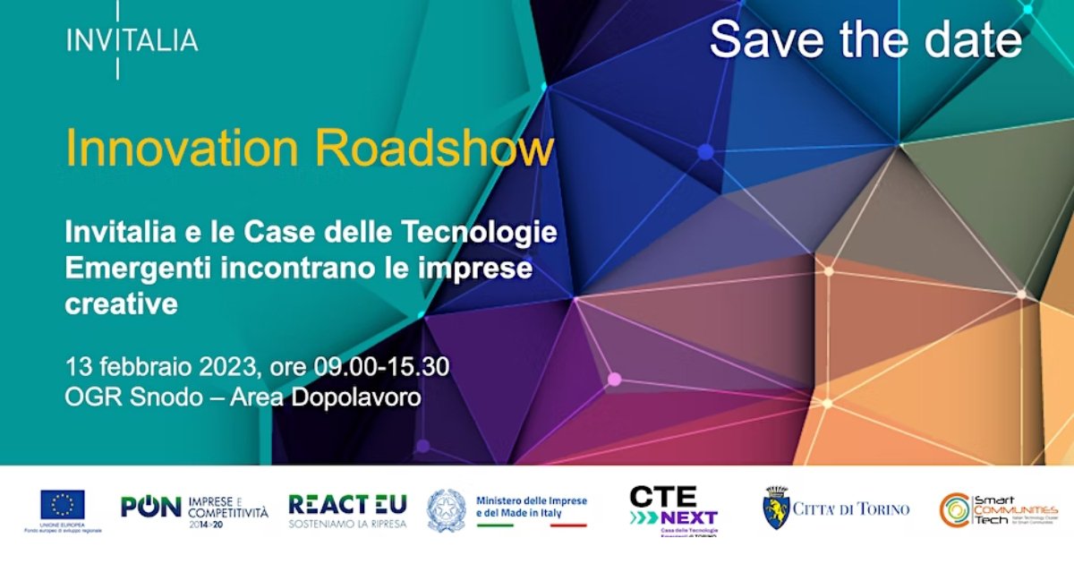 Innovation Roadshow - Invitalia e le CTE incontrano le imprese creative