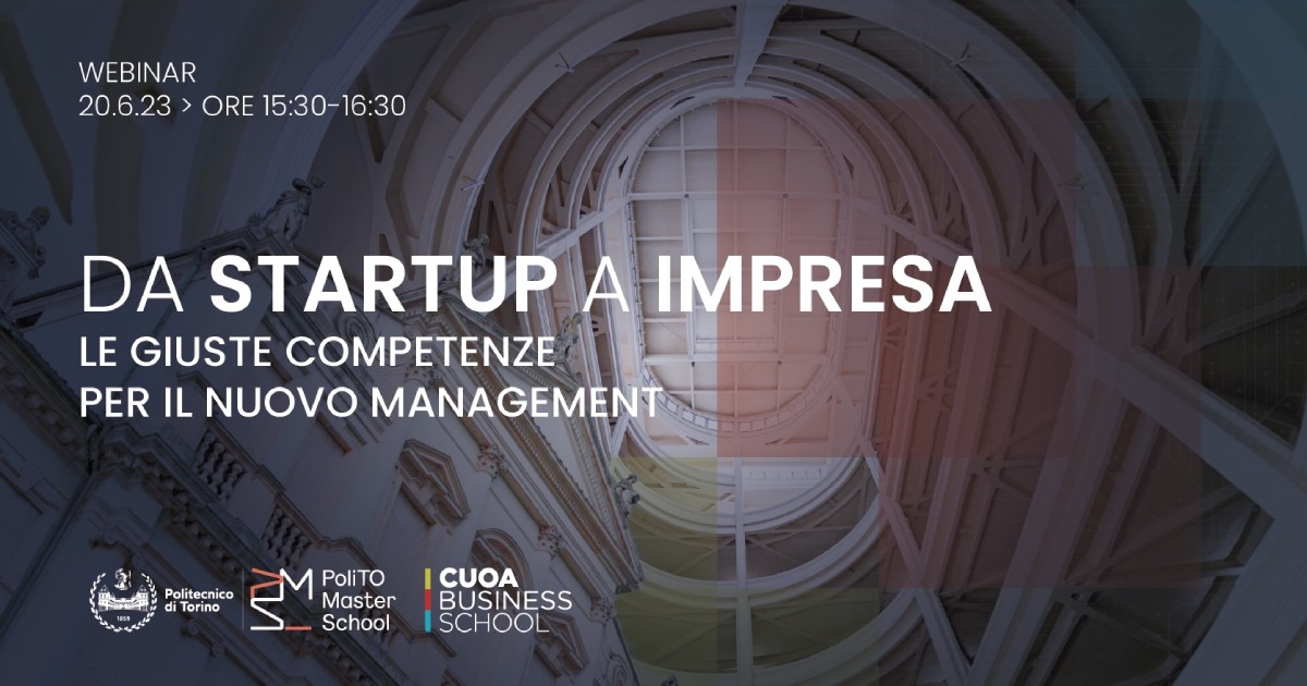 Da startup a impresa: le giuste competenze per il nuovo management