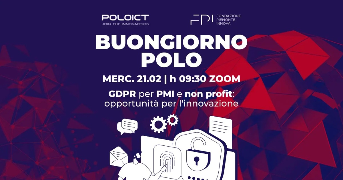 Buongiorno Polo - GDPR per PMI e non profit: opportunità per l’innovazione