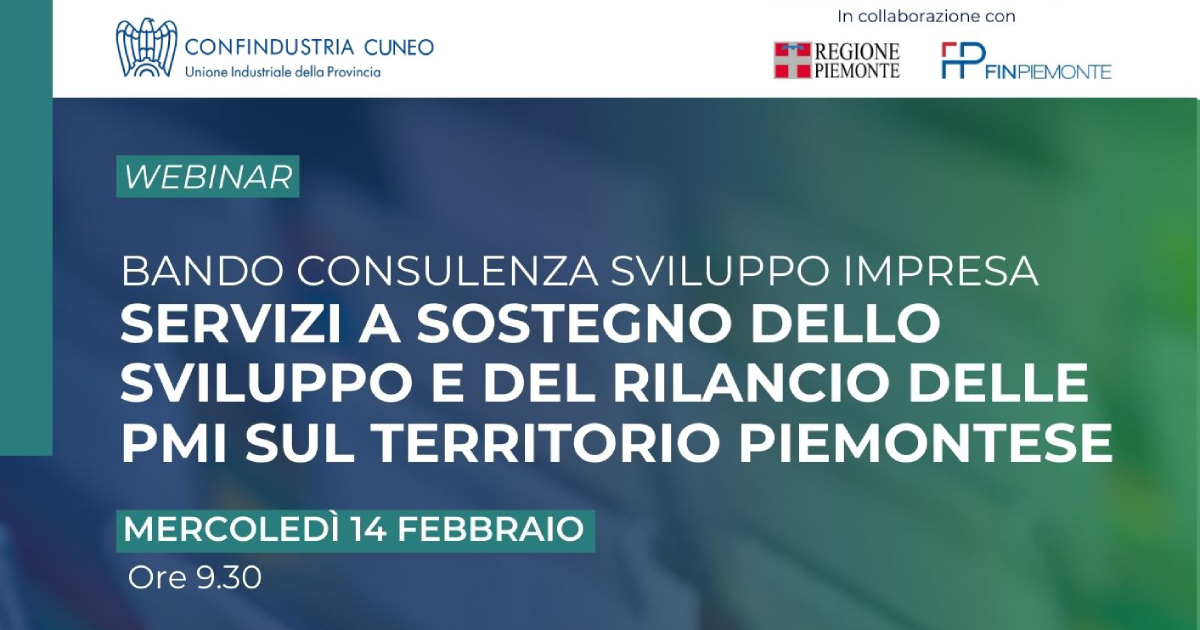 Webinar di Confindustria Cuneo sul 