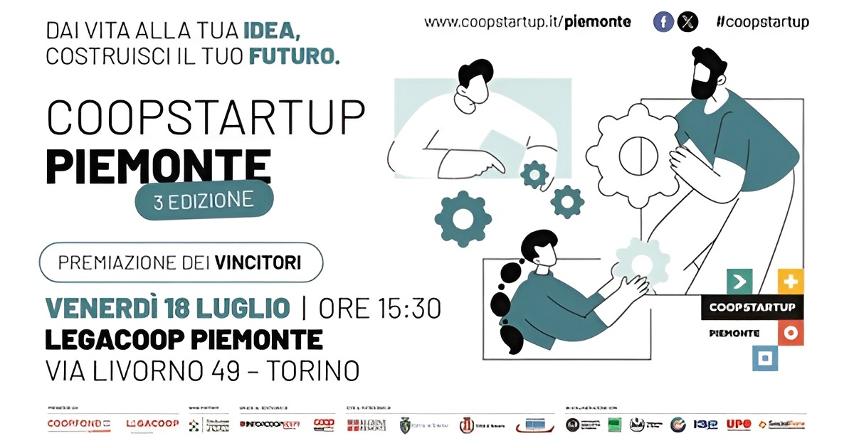Coopstartup Piemonte, 3° edizione: premiazione dei vincitori
