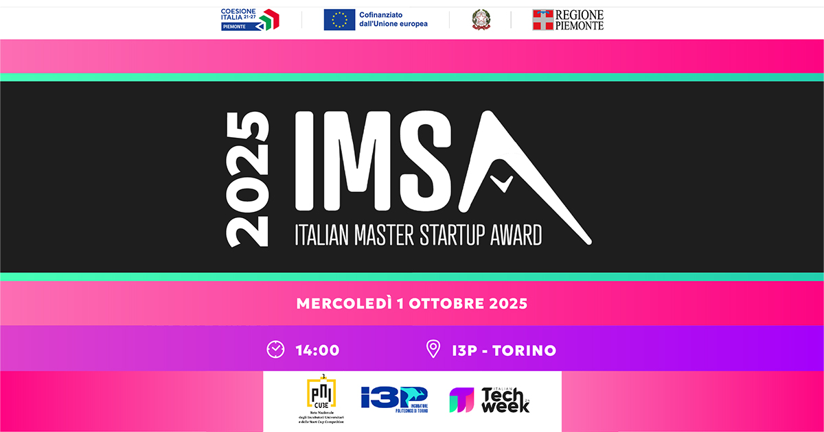 Premio Italian Master Startup Award – IMSA 2025