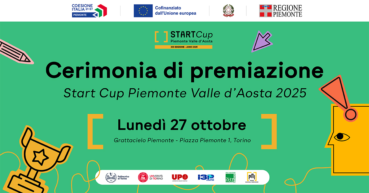 Premiazione Start Cup Piemonte Valle d'Aosta 2025