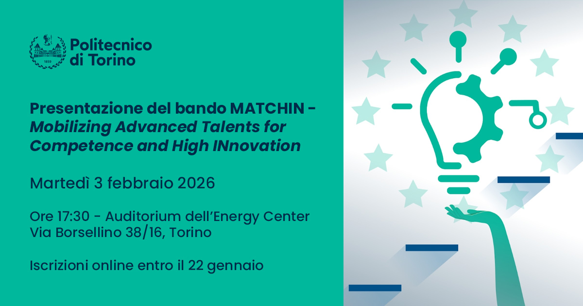 Presentazione del bando MATCHIN - Mobilizing Advanced Talents for Competence and High INnovation