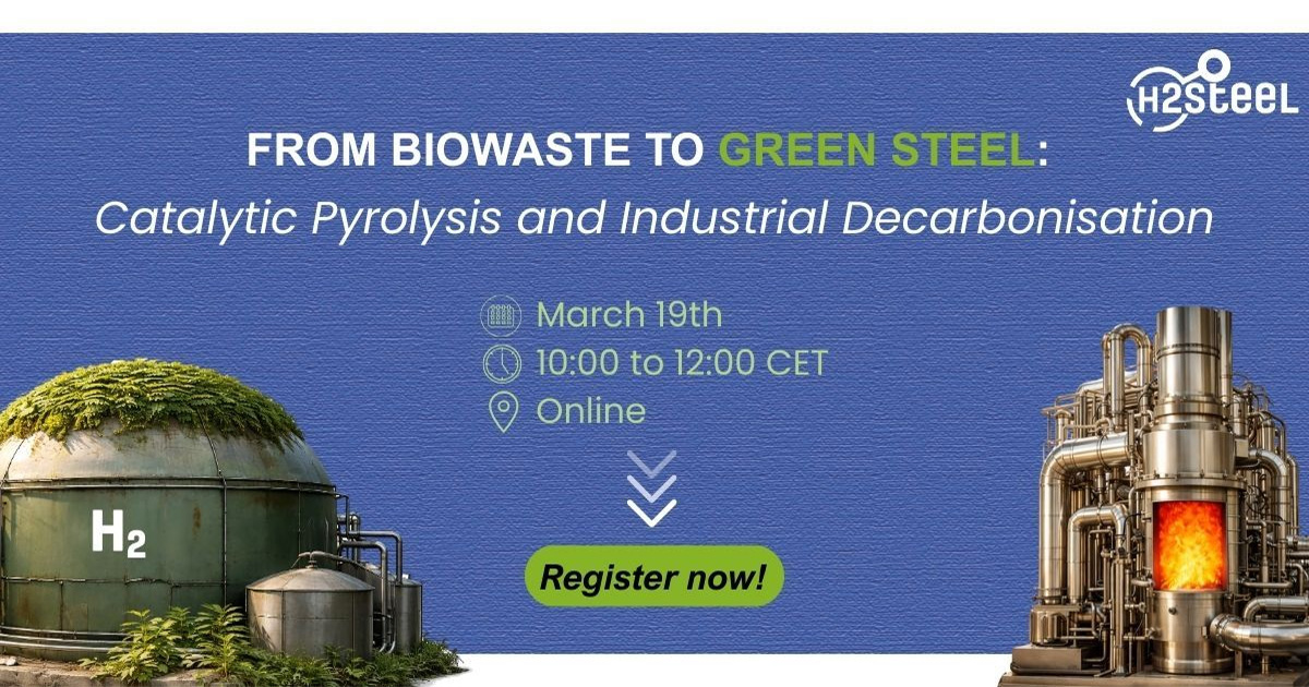 From Biowaste to Green Steel: Catalytic Pyrolysis and Industrial Decarbonisation