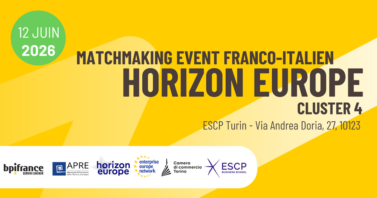 Bandi Horizon Europe Cluster 4: evento di networking bilaterale Francia-Italia
