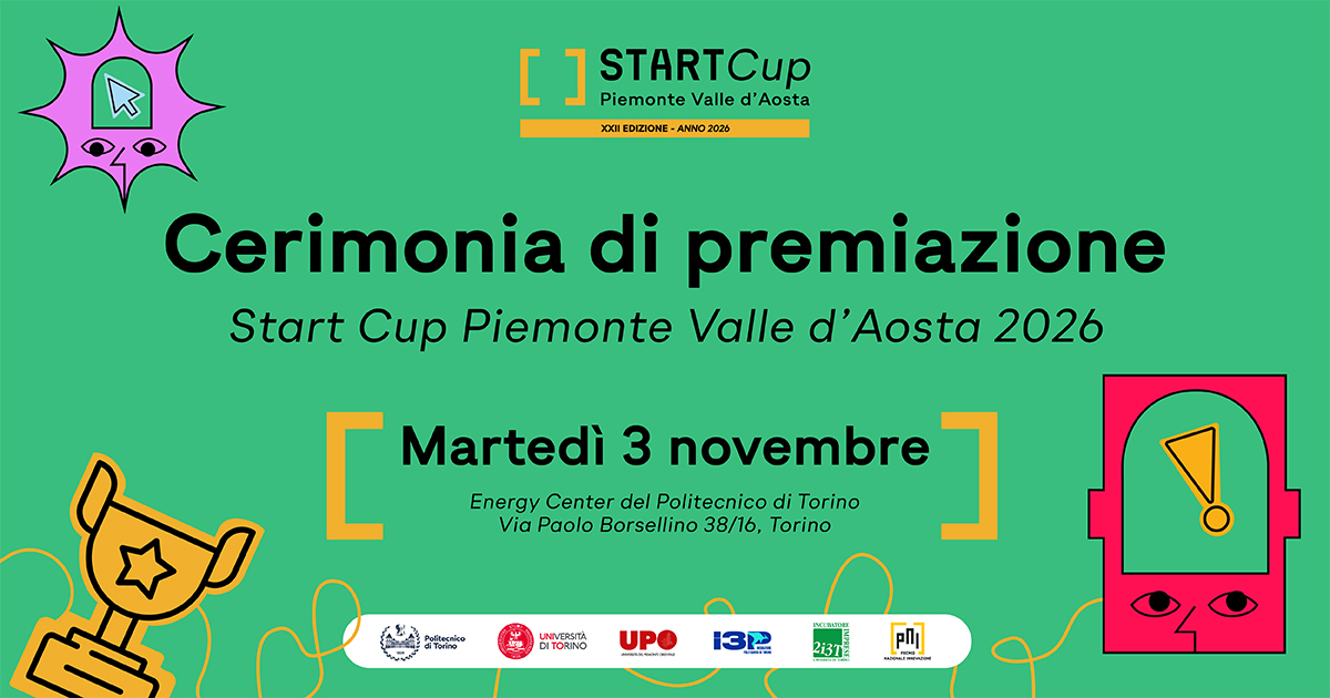 Premiazione Start Cup Piemonte Valle d'Aosta 2026