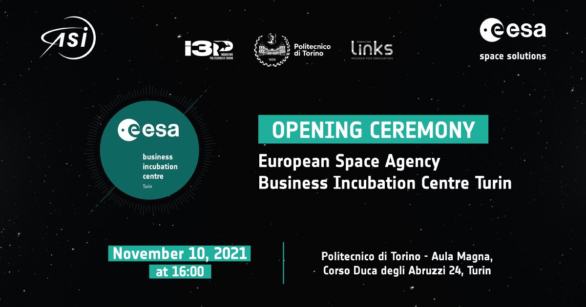 ESA Business Incubation Centre Turin - Opening Ceremony